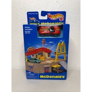 1996 Hot Wheels World McDonald's Playset Red Shelby Cobra Car Mattel NEW